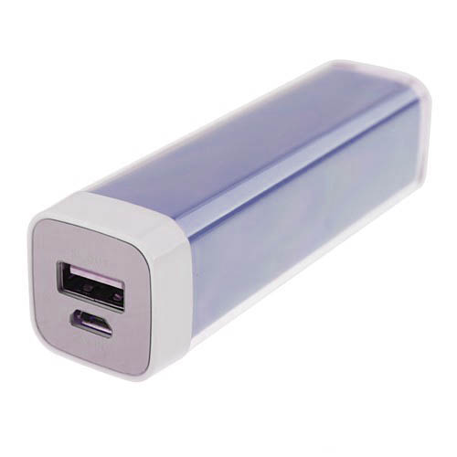 POWER BANK 2600MAH W/CABLE BLUE UNIVERSAL