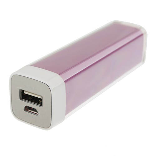 POWER BANK 2600MAH W/CABLE PINK UNIVERSAL