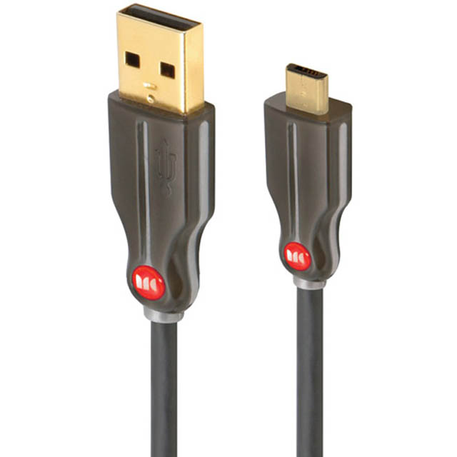 USB CABLE A MALE TO MICRO B MALE 1.5FT BLACK