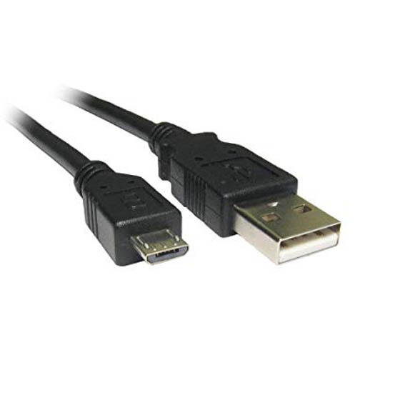 USB CABLE A MALE TO MICRO B MALE 1FT BLACK
