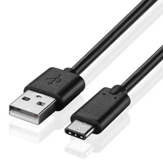 USB CABLE A MALE TO C MALE 3.3FT BLACK/WHITE