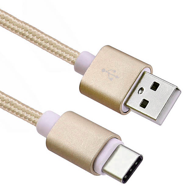 USB CABLE A MALE TO C MALE 6.5FT ASSORTED COLORS