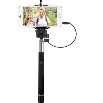 SELFIE STICK EXTENDABLE 36IN WITH SHUTTER RELEASE BUTTON BLK