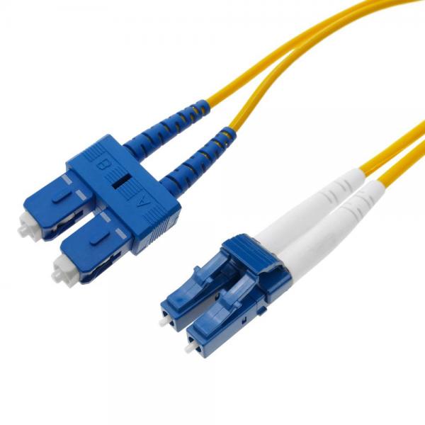 FIBER OPTIC PATCH CORD LC-SC 2M 9/125 DUPLEX SINGLE MODE YELLOW