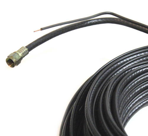 VIDEO CABLE RG6U F M/M 75FT BLK WITH GROUND WIRE