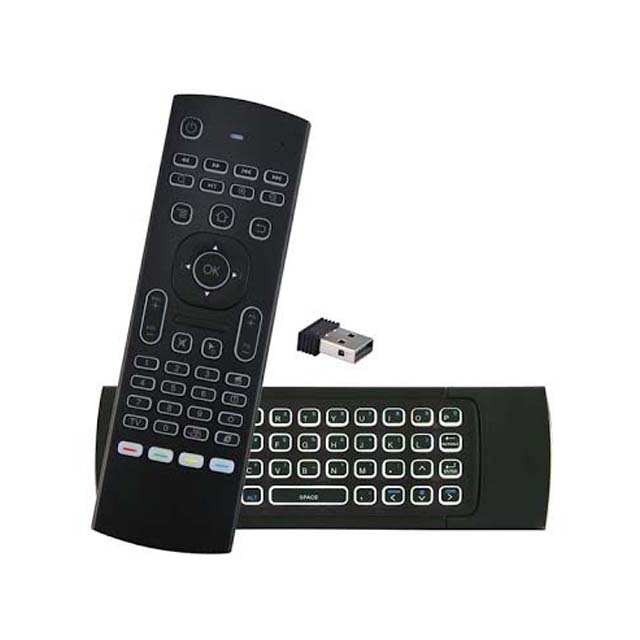REMOTE CONTROL WITH WIRELESS FLY AIR MOUSE & KEYBOARD BACKLIT