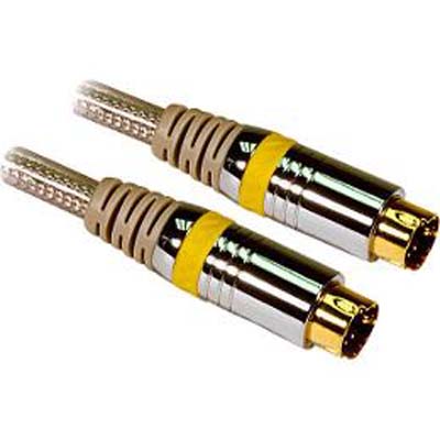 S-VIDEO CABLE MINI DIN 4M/M 6FT CLEAR GOLD