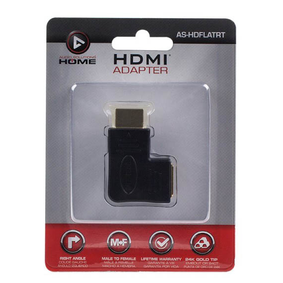 HDMI MALE-FEM ADAPTER FLAT RIGHT VERTICAL