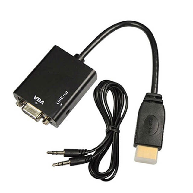 HDMI TO VGA ADAPTER CABLE WITH AUDIO