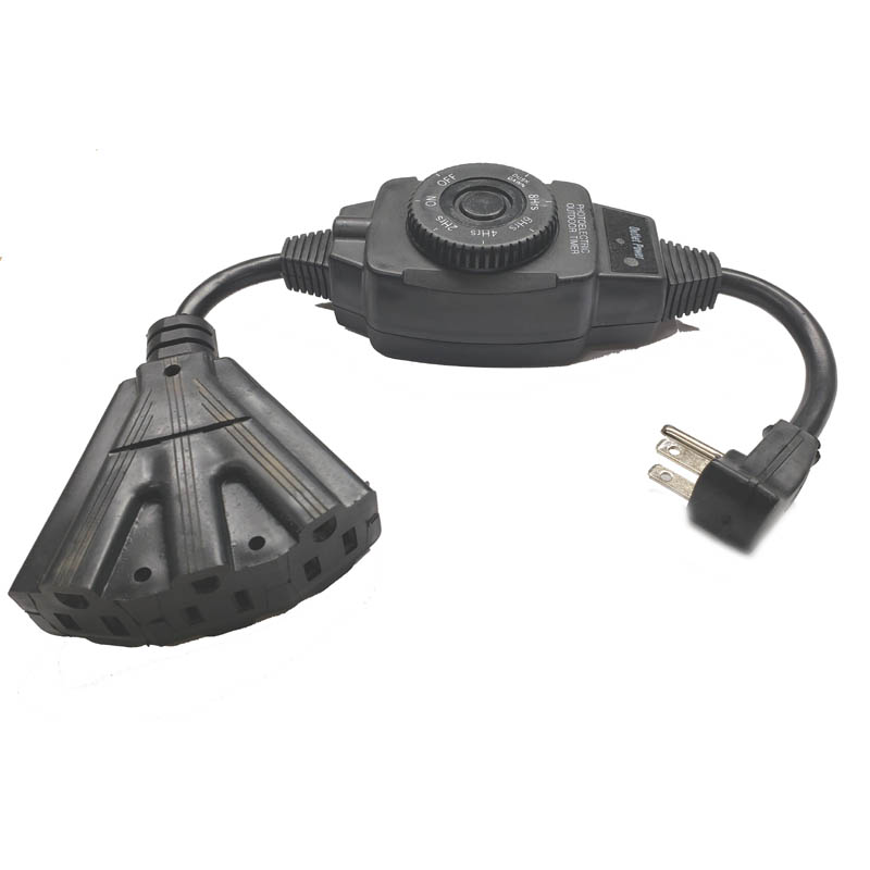 TIMER OUTDOOR PHOTOCELL ACTIVATE 3 OUTLETS