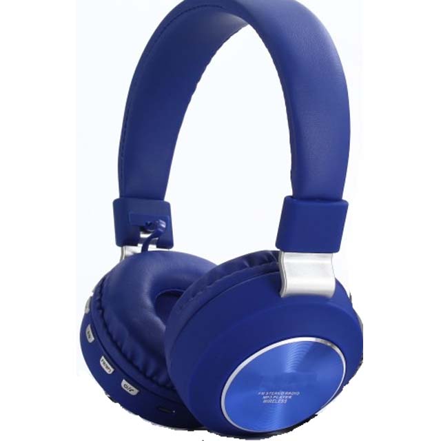 HEADPHONE WIRELESS ON-EAR BLUE BLUETOOTH WITH MIC 32R 50MW