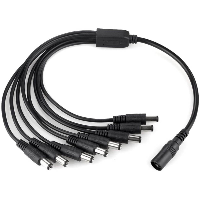 CAMERA POWER SPLITTER CABLE 1 FEM TO 8 MALE/2.1X5.5MM
