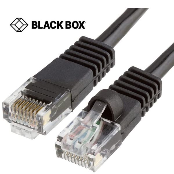 PATCH CORD CAT5E BLK 6IN SNAGLESS BOOT PCS/PKG