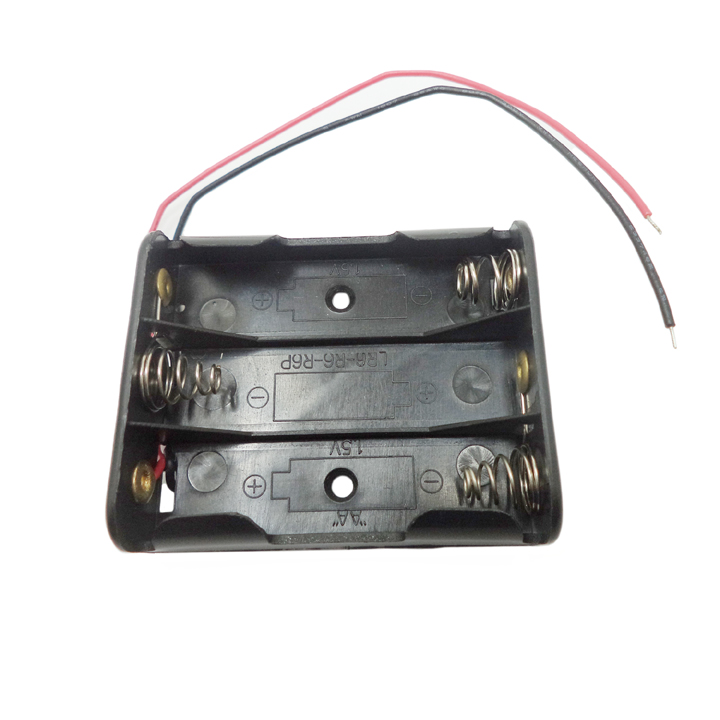 BATTERY HOLDER AAX3 W/ WIRE 