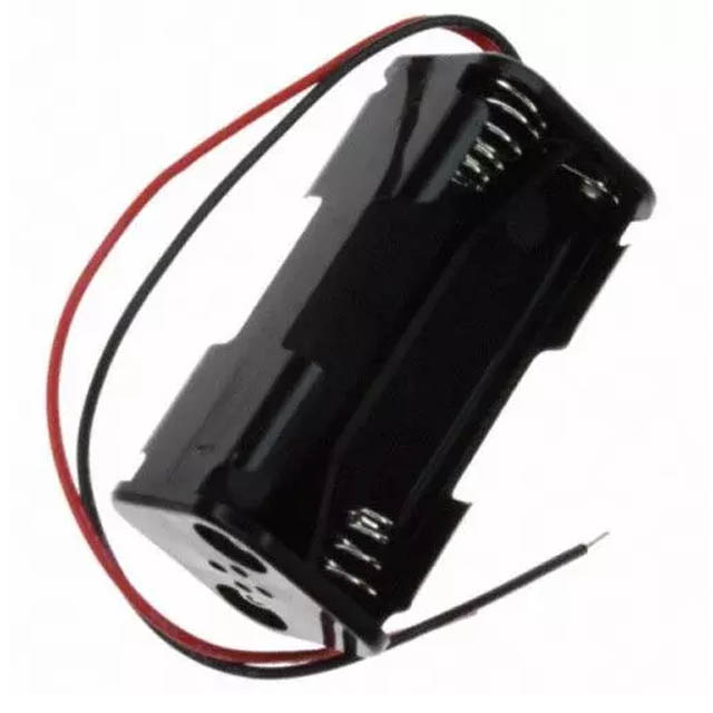 BATTERY HOLDER AAAX4 WITH WIRES 