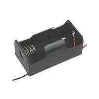 BATTERY HOLDER DX1 PLASTIC BLK WITH WIRES
