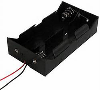 BATTERY HOLDER DX4 PLASTIC BLK WITH WIRE