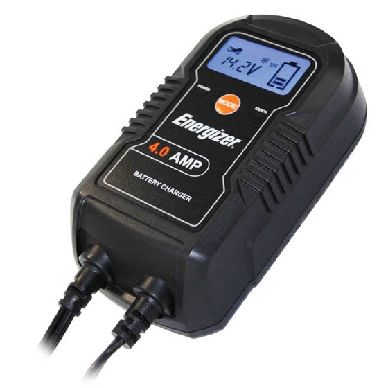 BATTERY CHARGER LEAD ACID 6/12V 4A WITH CLIPS/CABLES & DISPLAY