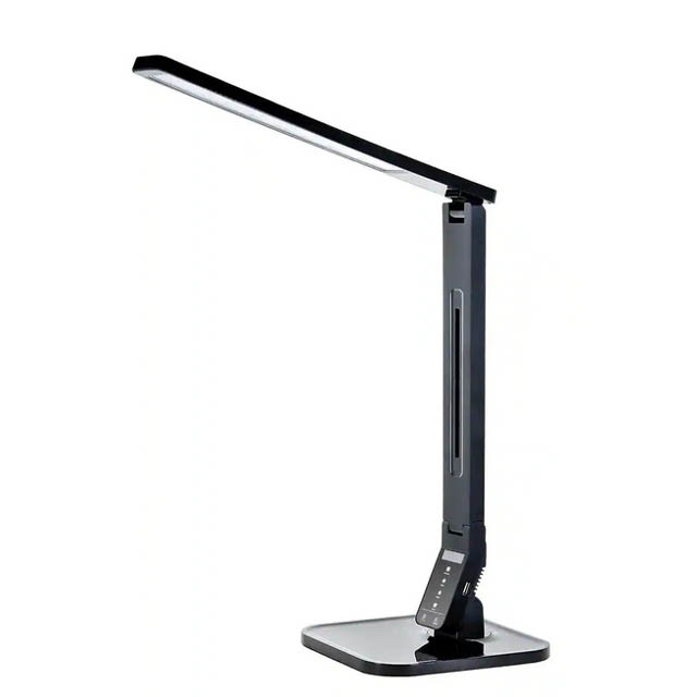 TABLE LAMP LED 530LM DIMMABLE 7W 17IN BLACK 60MIN AUTO OFF