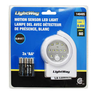 SECURITY LIGHT 10LED WITH MOTION SENSOR INCLUDE 3AA BATTERIES