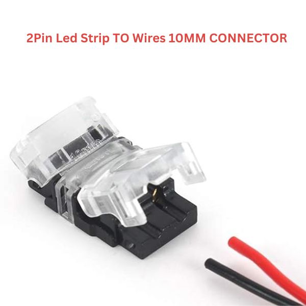 LED STRIP SNAPON 2P STRIP-WIRES 10MM CONNECTOR FOR IP65 STRIPS