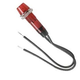 INDICATOR 120VAC 7MM RED NEON WIRE 76.2MM & 125MM LEADS PCS/PKG