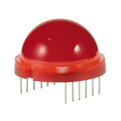 LED20 DIFF RED DOME 2V@20MA 12P 