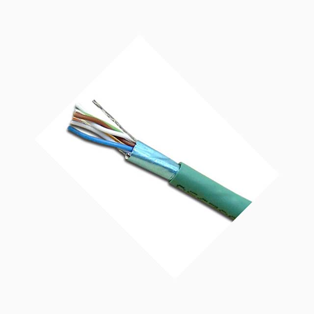 CABLE CAT5E FT4 SOL GRN SHLD 1000FT STP 4P/24AWG 350MHZ