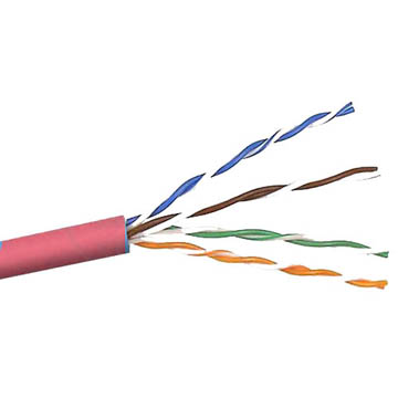 CABLE CAT5E FT4 SOL RED 1000FT UTP CMR 4P/24AWG 350MHZ
