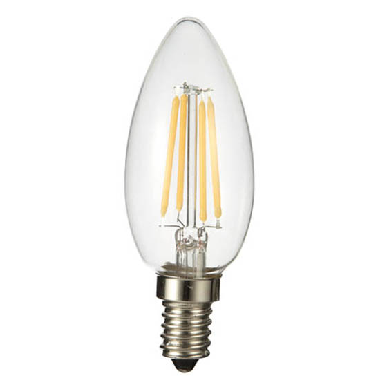 BULB LED C35 E12 WARM WHITE 4W DIMMABLE 120V CANDLE
