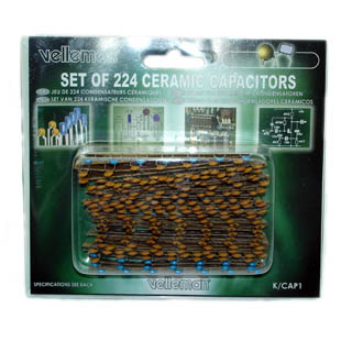 CAP CER ASSORETD 224PCS 14 VALUES PCS/PKG