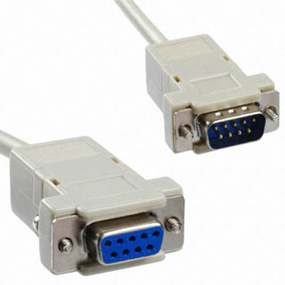 NULL MODEM CABLE DB9F/9M 6FT 1+6-4 2-3 3-2 4-1+6 5-5 7-8 8-7