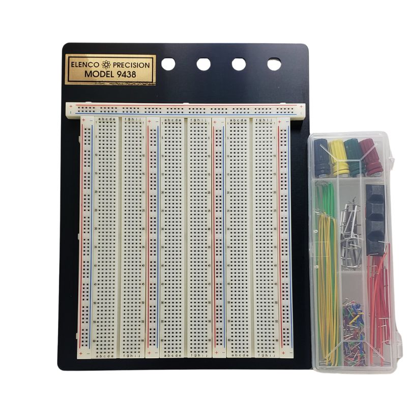 BREADBOARD 2 STRIP 7X9IN TEST POINTS W/JUMPER WIRES