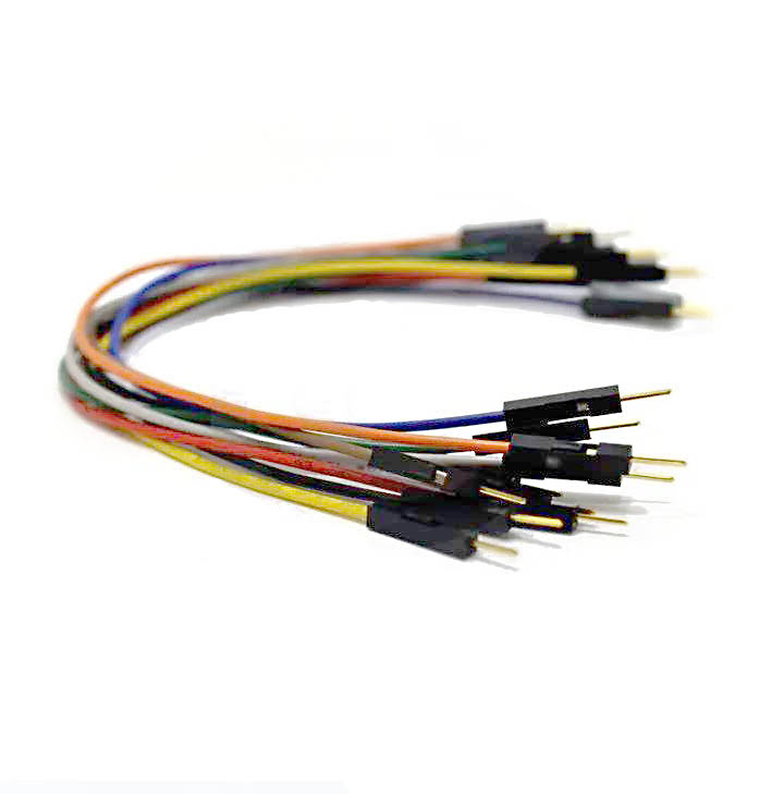 JUMPER WIRE MALE FEMALE 6INCH 24AWG ASSORTED COLOR 10PCS/PKG