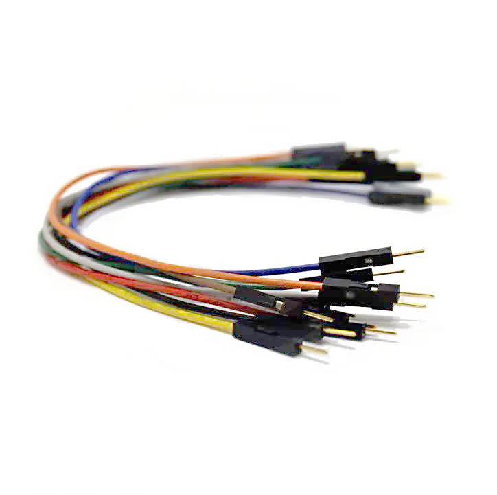 JUMPER WIRE MALE MALE 6INCH 24AWG ASSORTED COLOR 10PCS/PKG