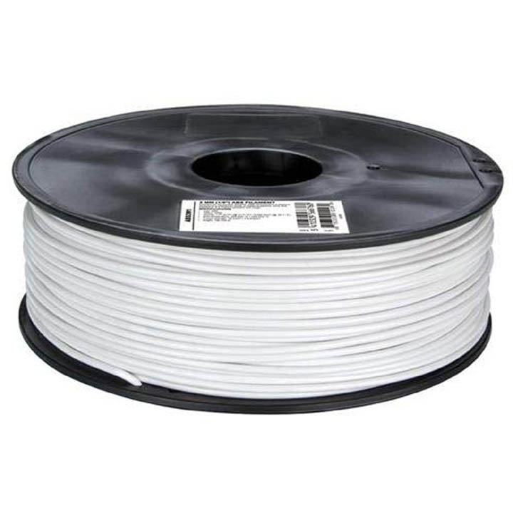 3D FILAMENT ABS WHITE 3MM 1KG 2IN CENTER HOLE