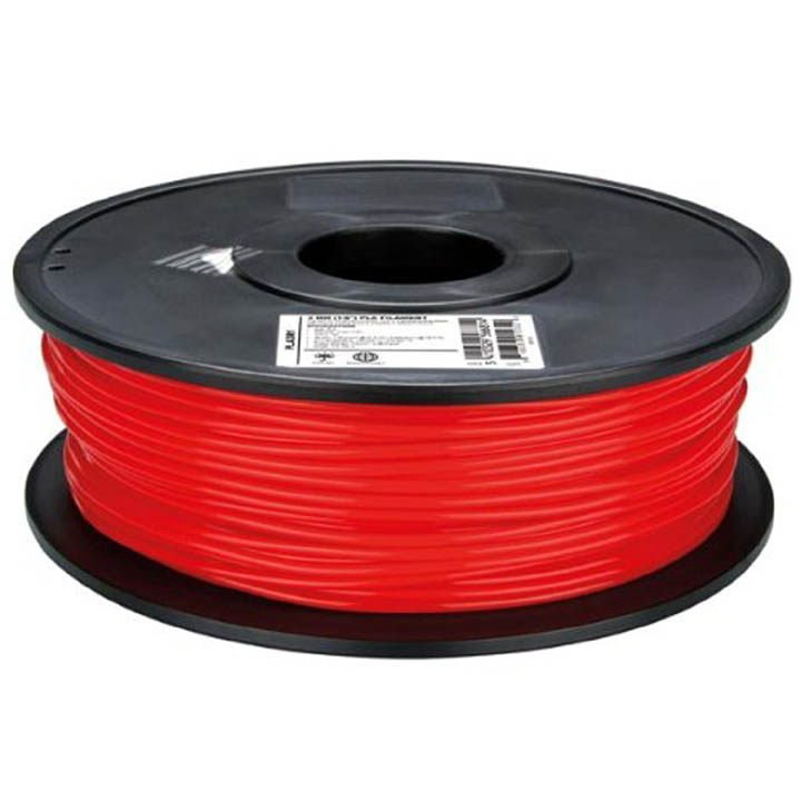 3D FILAMENT PLA RED 3MM 1KG 2IN CENTER HOLE