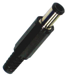 DC POWER PLUG 3.3X5.5MM STRAIN RELIEF WITH CENTER PIN