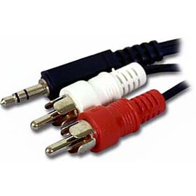 AUDIO CABLE 3.5 STEREO PL-RCAPX 6FT