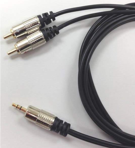 AUDIO CABLE 3.5 STEREO PL-RCAPX2 2RCA PLUG 3FT