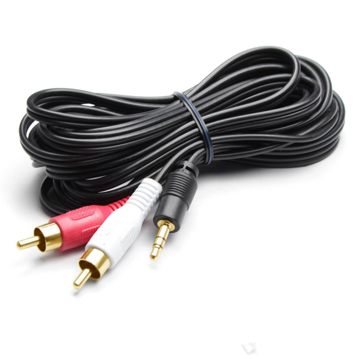 AUDIO CABLE 3.5 STEREO PL-RCAPX2 6FT GOLD