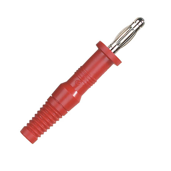 BANANA PLUG SOLDER LARGE RED INSULATED