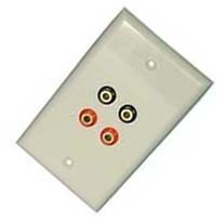 WALL PLATE BANANAJKX4 RED/BLK GOLD WHITE