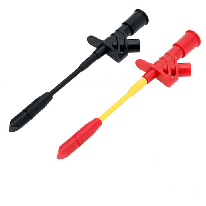 TEST CLIP WIRE PIERCING INSULATD FOR MULTIMETER BLK/RED 2PCS/PACK