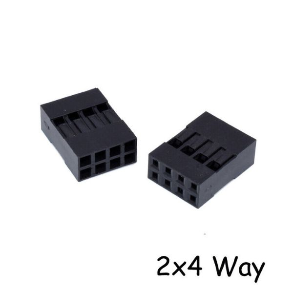 DIPSKT 2.5MM 8S HOUS FOR SQ PINS DUAL ROW 2X2S DUPONT CONNECTOR PCS/PKG