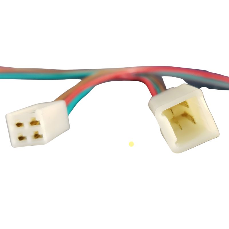 AUTO QUICK 4P CONN CABLE ASSY MALE/FEMALE 9IN LONG