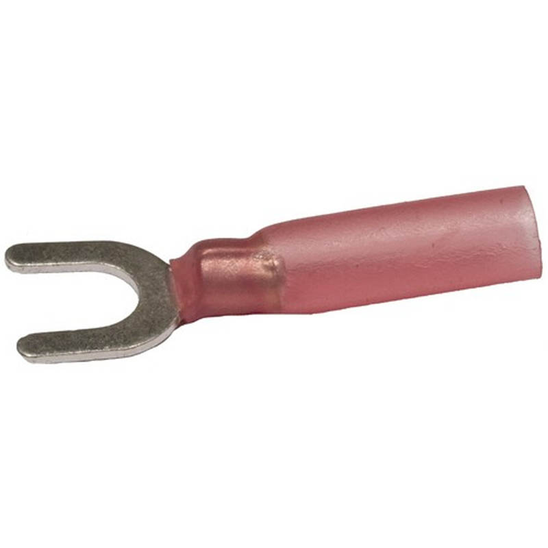 SPADE TERM RED #10 22-18AWG ID-4.8MM WIDTH-8MM HEAT SHRINK