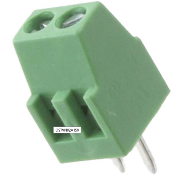 TERM BLOCK 2P PCST 2.54MM 18-30 AWG 6A/125V GRN SIDE ENTRY