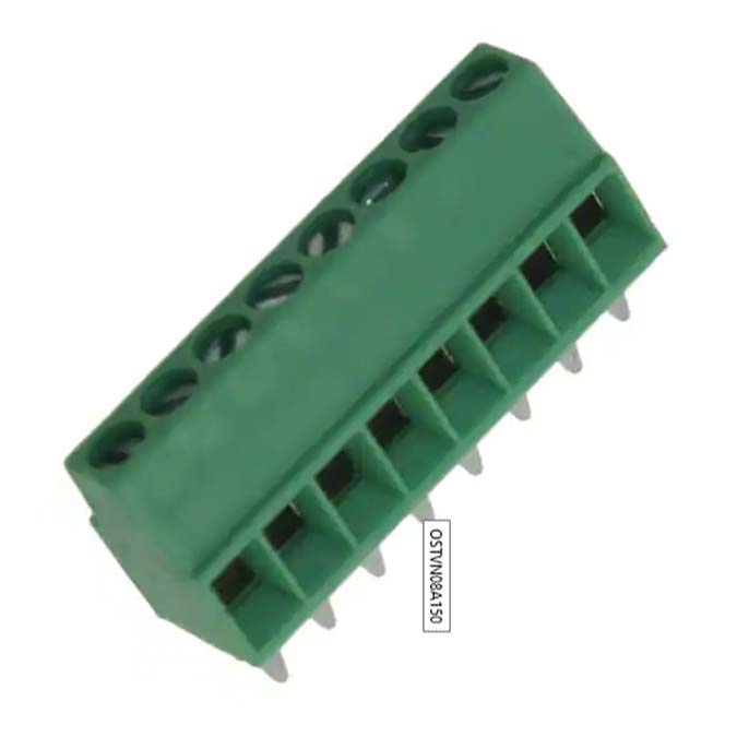 TERM BLOCK 8P PCST 2.54MM 18-30 AWG 6A/125V GRN SIDE ENTRY
