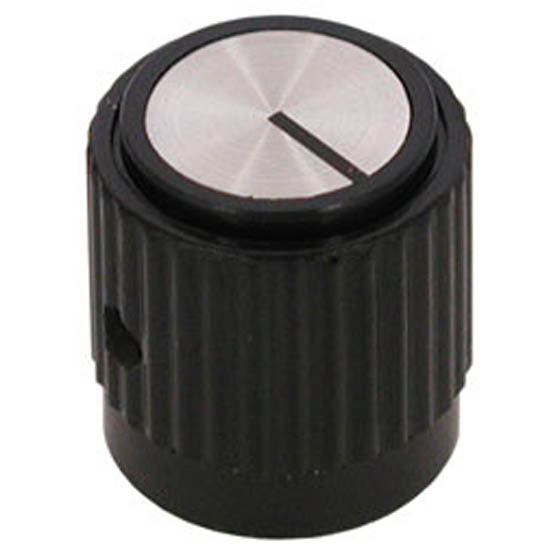 KNOB 1/4IN PLAST 18MM SCREW BLACK